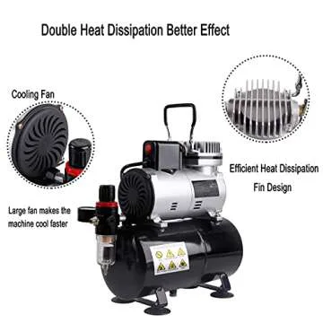 Timbertech Mini Compressor with Cooling Fan for Artists