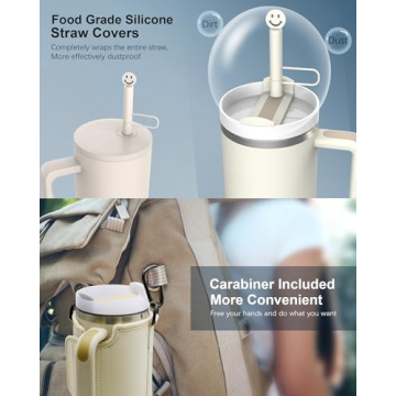 Premium Water Bottle Carrier for Stanley Tumblers with Pockets