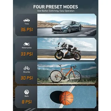 AstroAI Tire Inflator Air Compressor Cordless Car Tire Pump with 20V Rechargeable Li-ion Battery 150 PSI Portable Handheld Air Pump with 12 V Car Power Adapter for Cars Motorcycles LS40791（C1） Yellow