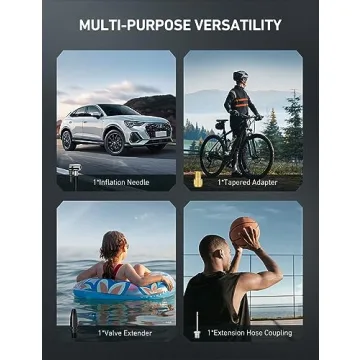 AstroAI Tire Inflator Air Compressor Cordless Car Tire Pump with 20V Rechargeable Li-ion Battery 150 PSI Portable Handheld Air Pump with 12 V Car Power Adapter for Cars Motorcycles LS40791（C1） Yellow