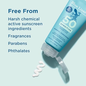 Blue Lizard SPF 50 Sensitive Mineral Sunscreen Lotion
