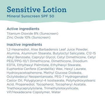 Blue Lizard SPF 50 Sensitive Mineral Sunscreen Lotion