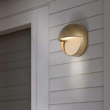 Stylish JONATHAN Y Orbe Outdoor LED Wall Sconce