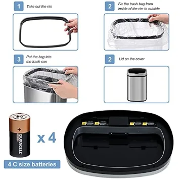 Bigacc Automatic Stainless Steel Kitchen Trash Can