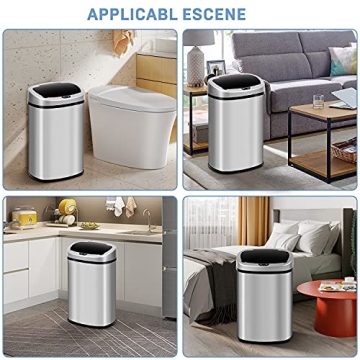 Bigacc Automatic Stainless Steel Kitchen Trash Can