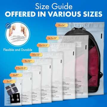 Shop4Mailers 6 x 9 Clear Poly Bags for Business & Home