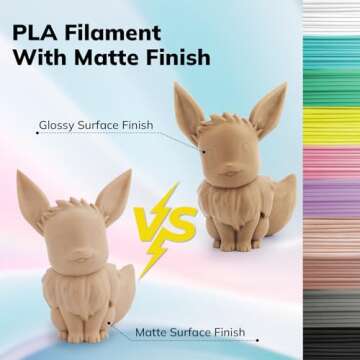 AMOLEN PLA Matte 3D Printer Filament,Sand Beige PLA Filament 1.75mm with Smooth Matte Finish,3D Prin...