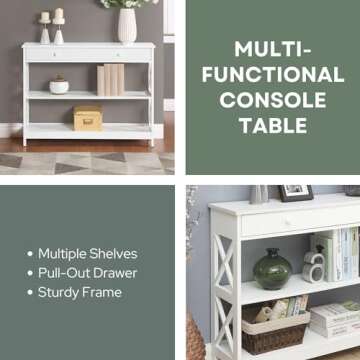 Convenience Concepts Oxford Console Table - Stylish Storage Solution