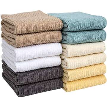 Bumble Deluxe Bar Towels | 16” x 19” Premium Bar Mop for Kitchen | Super Absorbent Kitchen Towel...
