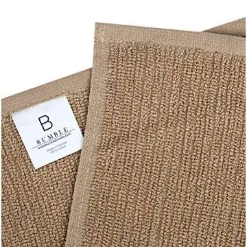 Bumble Deluxe Bar Towels | 16” x 19” Premium Bar Mop for Kitchen | Super Absorbent Kitchen Towels | 100% Cotton Heavy Weight 2-ply Yarn| Ribbed Weave (12 Pack) (Clean)