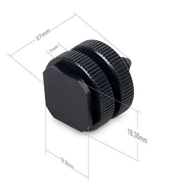SLOW DOLPHIN 1/4 Inch Hot Shoe Mount Adapter Tripod Screw for DSLR Camera Rig(2 Packs)