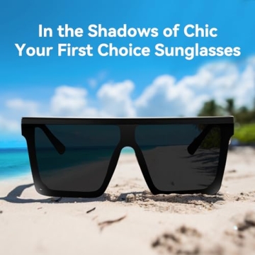 Dollger Square Oversized Sunglasses for Men Women Fashion