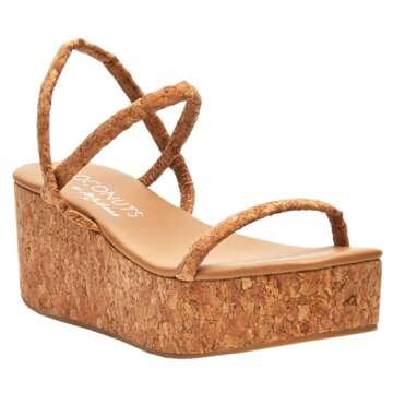 Coconuts by Matisse Womens Honor Platform Casual Sandals Casual Mid Heel 2-3" - Brown