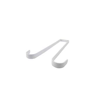 Nxtop 12 Inch Double Side Wreath Hanger - Over The Door Metal Hook for Christmas Wreath - Holds 2 Wreaths (Black, White)