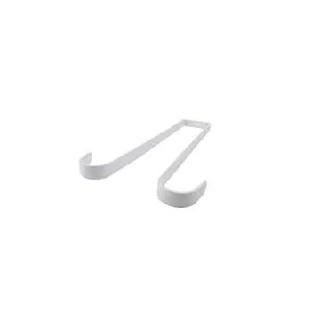 Nxtop 12 Inch Double Side Wreath Hanger - Over The Door Metal Hook for Christmas Wreath - Holds 2 Wreaths (Black, White)