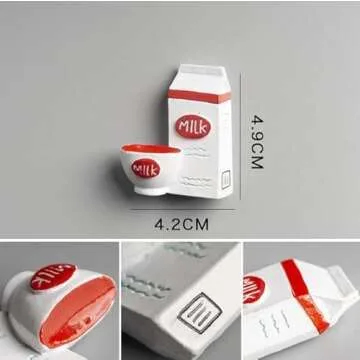 Kaolituis 10pcs Food-Shaped Cute Fridge Magnets Set