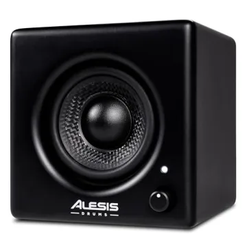 Alesis Nitro Amp 70W 3" Compact Electric Drum Monitor Speaker for Practice and Lessons, Rack-Mountab...