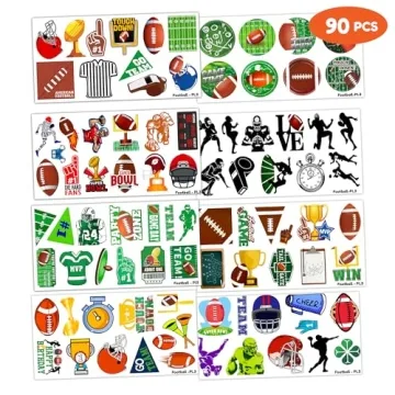 90 PCS Football Temporary Tattoos for Kids' Parties