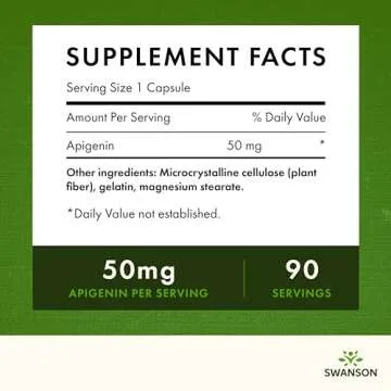 Swanson Apigenin 50mg Supplement for Better Sleep