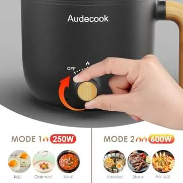 Audecook Portable Electric Cooker for Quick Meals and Travel