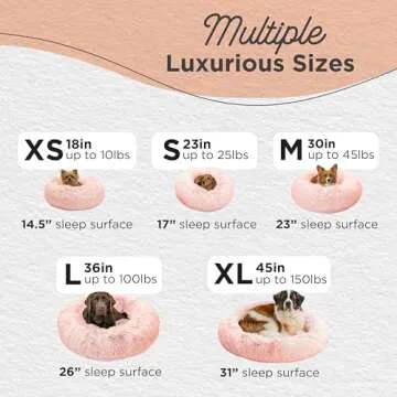 Calming Donut Dog and Cat Bed in Candy Pink