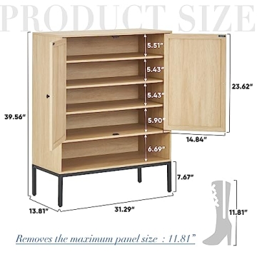 Elegant Brafab Shoe Storage Cabinet with Adjustable Shelves