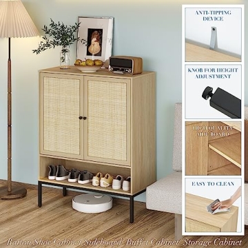 Elegant Brafab Shoe Storage Cabinet with Adjustable Shelves