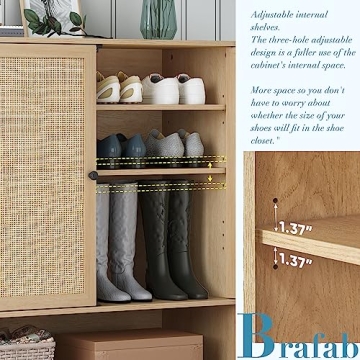 Elegant Brafab Shoe Storage Cabinet with Adjustable Shelves