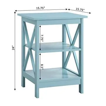Convenience Concepts Oxford End Table with Storage Shelves