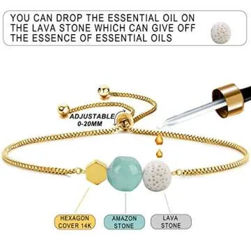 Jardme Essential Oil Diffuser Bracelets for Women
