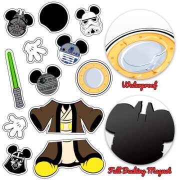 13Pcs Cruise Door Decorations Magnetic, Cute Large Nautical Cruise Door Magnets Decorations Reusable...