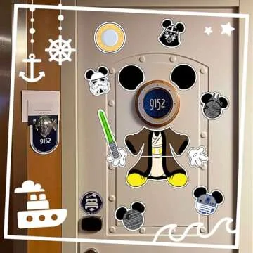 Cute 13Pcs Cruise Door Magnets For Disney Fans