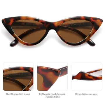 SOJOS Retro Cat Eye Sunglasses UV400 Stylish Protection