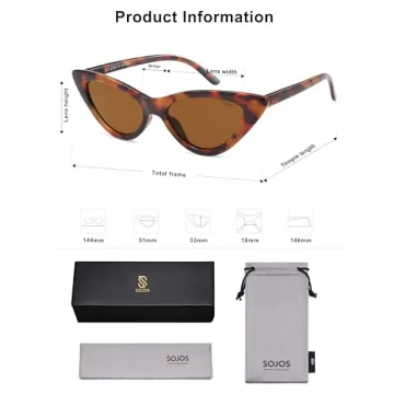 SOJOS Retro Cat Eye Sunglasses UV400 Stylish Protection