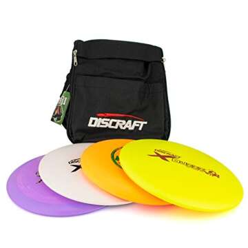 Discraft Deluxe Disc Golf Set (4 Disc and Bag) - Perfect for All Skill Levels