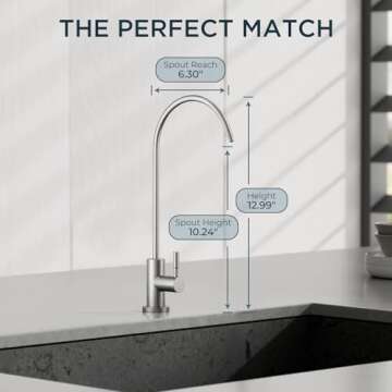 FORIOUS Stainless Steel Water Filter Faucet for Kitchens