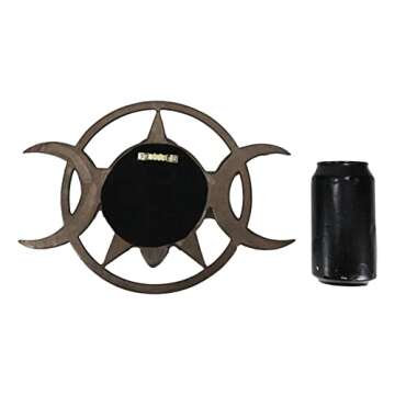 Ebros Gift Neopagan Shaman Spiral Goddess Wall Decor Lunar Triple Goddess Wicca Wall Plaque Figurine Holy Trinity Wiccan Abstract 3D Art Sculpture