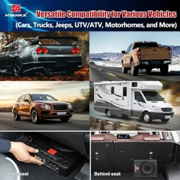 HYANKA 400W 8 Inch Compact Underseat Car Subwoofer with Built-in Amp