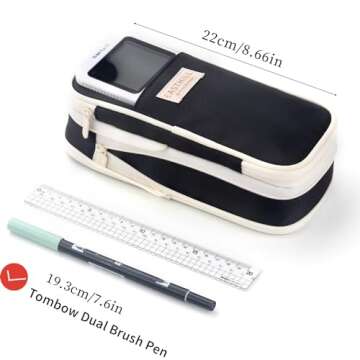 Stylish EASTHILL Big Capacity Pencil Case for Teens