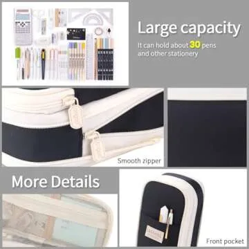 Stylish EASTHILL Big Capacity Pencil Case for Teens
