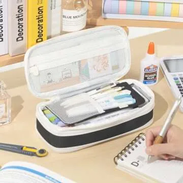 Stylish EASTHILL Big Capacity Pencil Case for Teens