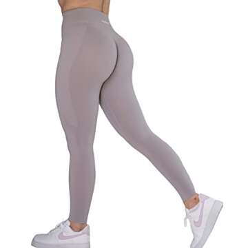 AUROLA Intensify Workout Leggings for Women Seamless Scrunch Tights Tummy Control Gym Fitness Girl S...