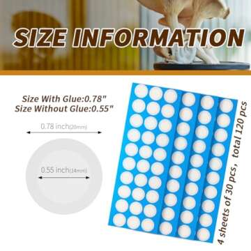 Synthetic Filter Paper Stickers 20 mm PTFE Filter Disc 0.3 μm Filter Paper for Mushroom Cultivation...