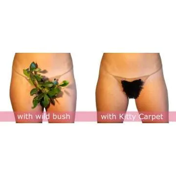 Kitty Carpet: Reusable Downstairs Toupee Merkin Wig – Funny Gag Gift for Women & White Elephant Gift Exchanges (Red Heart)