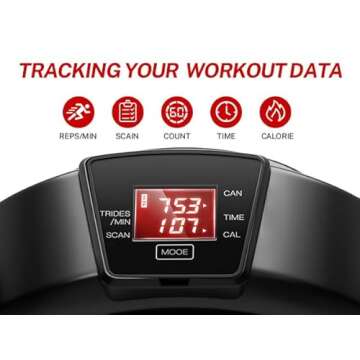 CURSOR FITNESS Twist Steppers for Exercise, Mini Stair Stepper, Desk Step Machine with Dual Resistance Bands, Full Body Cardio Workout Equipment, 300 LBS Capacity for Home Exercise