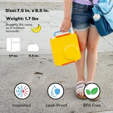 OmieBox Bento Box for Kids - Insulated and Colorful Lunch