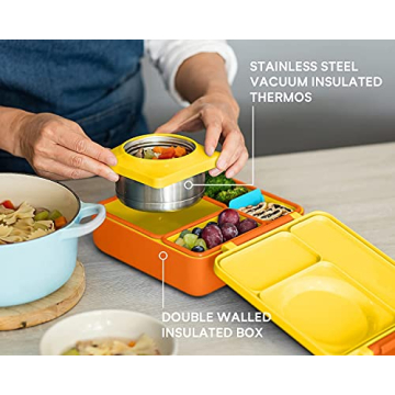 OmieBox Bento Box for Kids - Insulated and Colorful Lunch