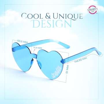 Sorority Shop Alpha Phi Sunglasses - Heart Shaped with AP Logo