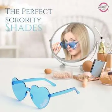 Alpha Phi Heart Shaped Sunglasses - Perfect Sorority Gifts
