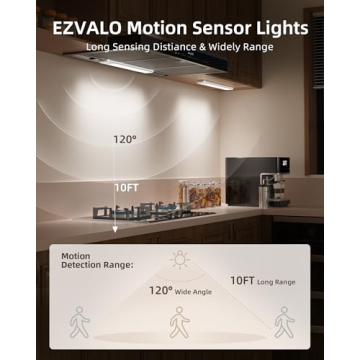 EZVALO 98-LED Motion Sensor Light Rechargeable Wireless